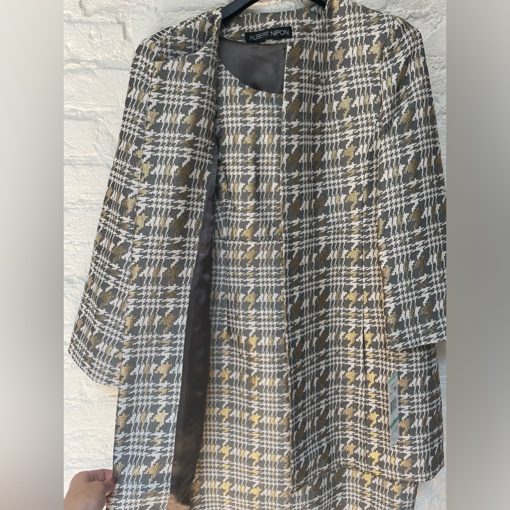 Albert nipon dress and matching coat set, size 8